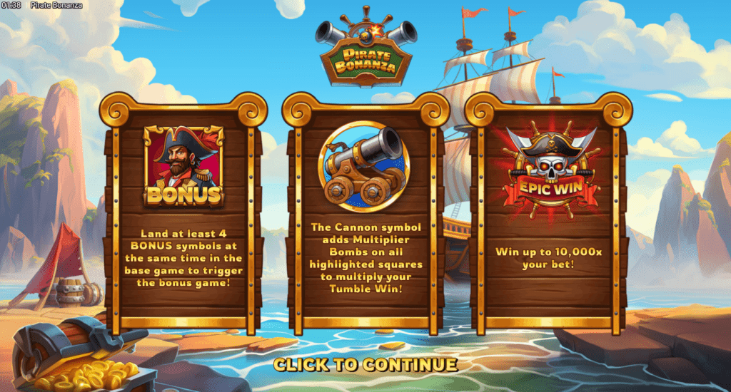 pirate bonanza main page